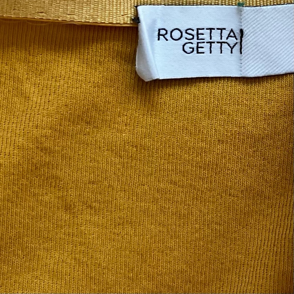 ROSETTA GETTY YELLOW MIDI/MAXI DRESS SIZE SMALL MINIMALIST CONTEMPORARY TRENDY - Picture 3 of 9